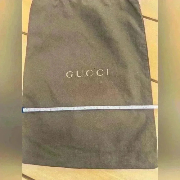 Gucci Chocolate Brown Dust Bag with Gold Lettering - Picture 3 of 3